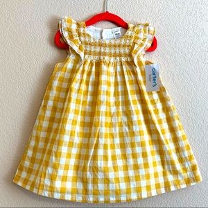 Carter’s Gingham Checked Smocked Top Sundress with Panties. New and Adorable!